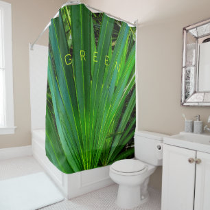 GREEN Saw Palmetto Shower Curtain