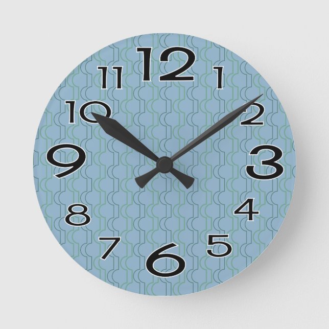 Green Scallops Round Clock (Front)