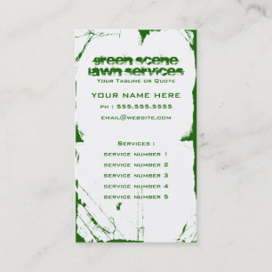 green scene grunge business card