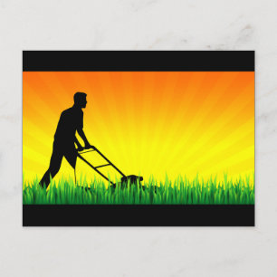 green scene lawn care postcard