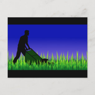 green scene lawn care postcard
