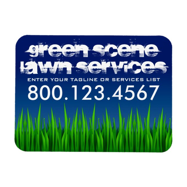 green scene lawn services magnet (Horizontal)