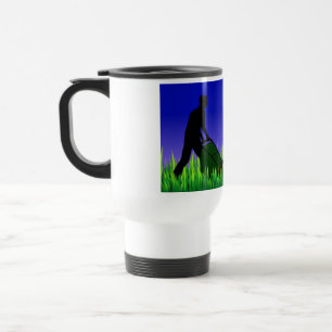 green scene lawn services travel mug