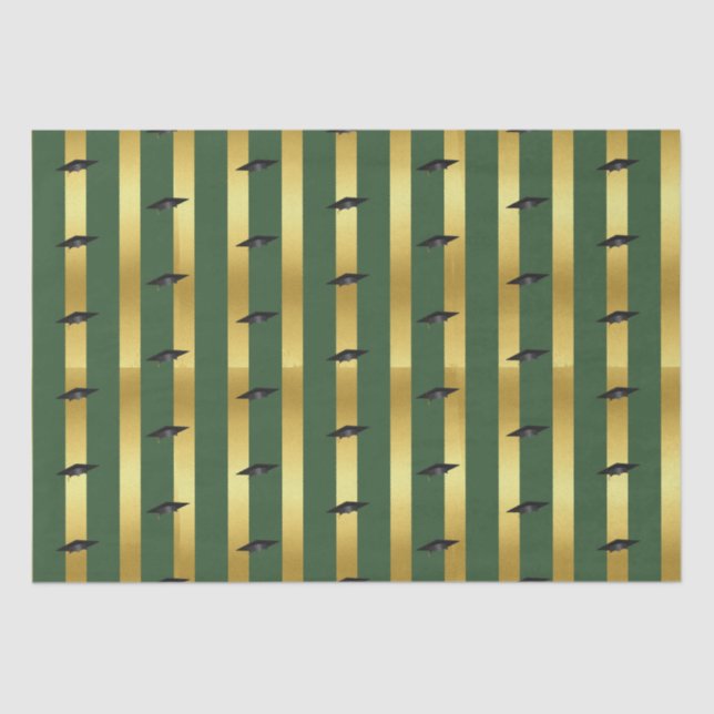 Green School College University Graduation Day Tis Tissue Paper (Front)