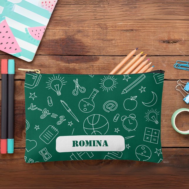 Green School elements Pencil case/bag  Accessory Pouch (Green School elements Pencil case/bag Accessory Pouch)