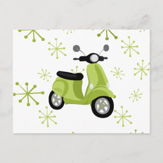 Green Scooter Postcard