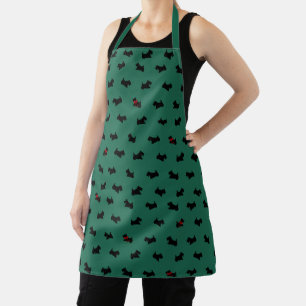 Green Scottish Terrier Apron