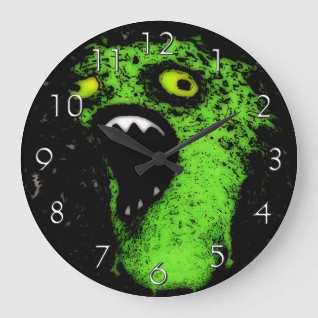 Green Scream Large Clock (Front)