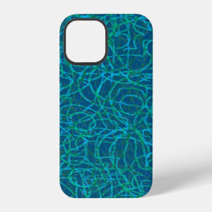Green scribbled lines pattern Case-Mate iPhone cas 12 Case