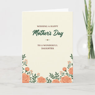 Green Script Mothers Day Card