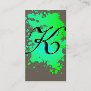 Green Sea Foam Ink Paint Splash Business Card
