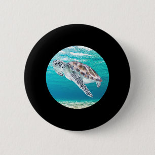 Green Sea Turtle 6 Cm Round Badge