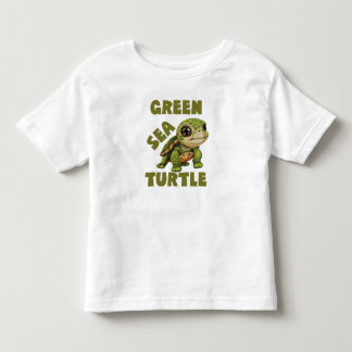 Green Sea Turtle, Adorable Baby Sea Turtle Toddler T-Shirt