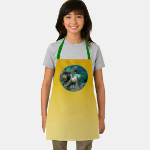 Green Sea Turtle at corals - Photographic Design   Apron