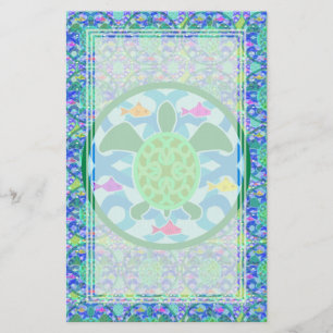 Green Sea Turtle Blank Stationery