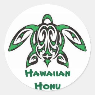 Green sea turtle classic round sticker