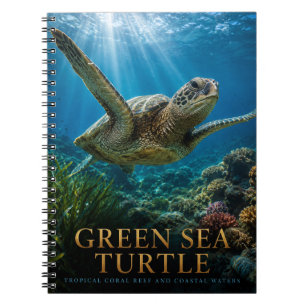 Green Sea Turtle Coral Reef ANIMALS Notebook