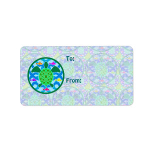 Green Sea Turtle Gift Labels