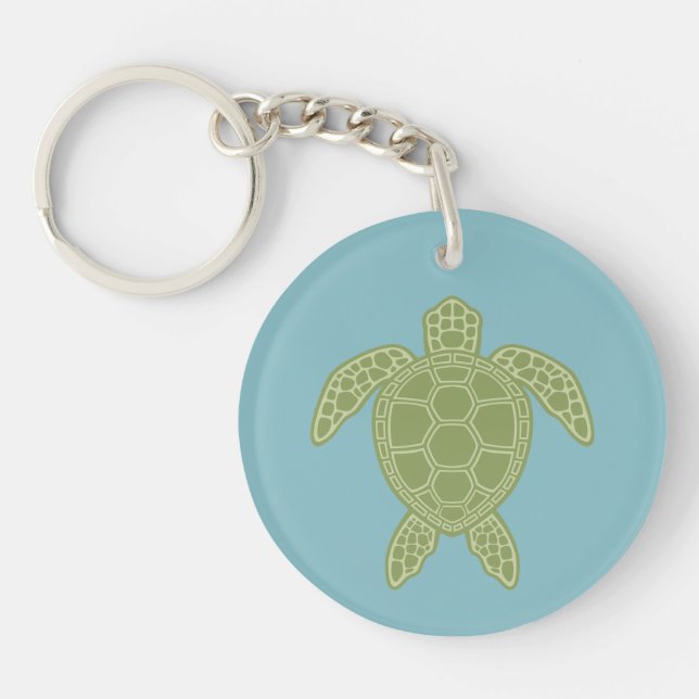 Green Sea Turtle Key Ring (Front)