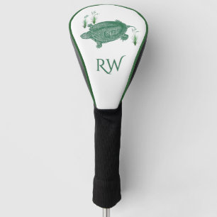 Green Sea Turtle Monogram Golf Head Cover