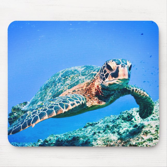 Green Sea Turtle  Mouse Mat (Front)