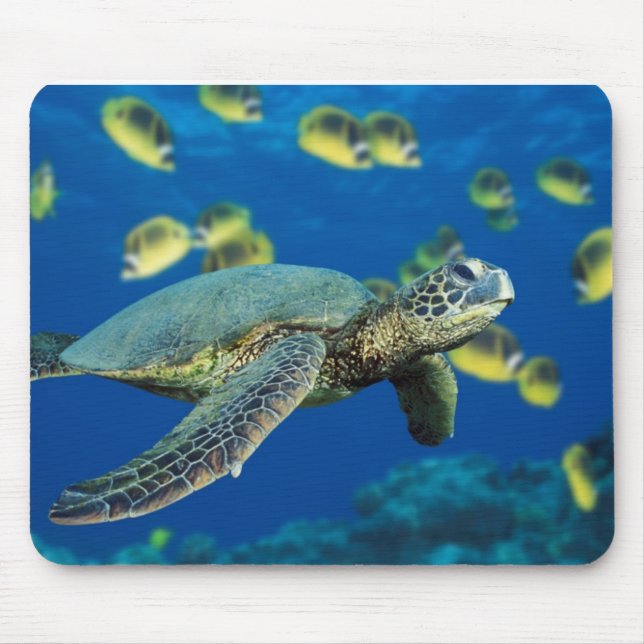 Green Sea Turtle Mouse Mat (Front)