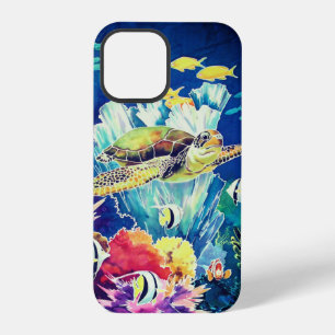 Green Sea Turtle Ocean Tropical Fish Bright iPhone 12 Pro Case
