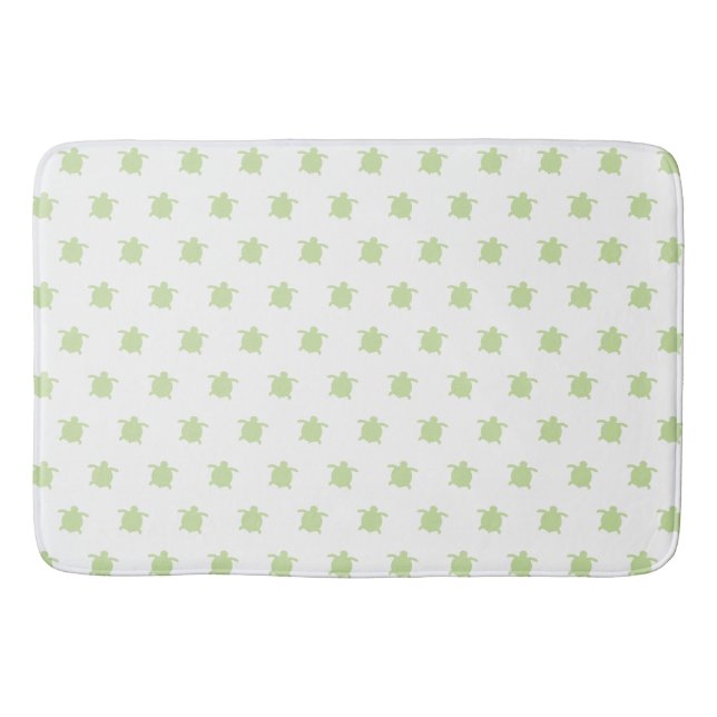 Green Sea Turtle Pattern Bath Mat (Front)