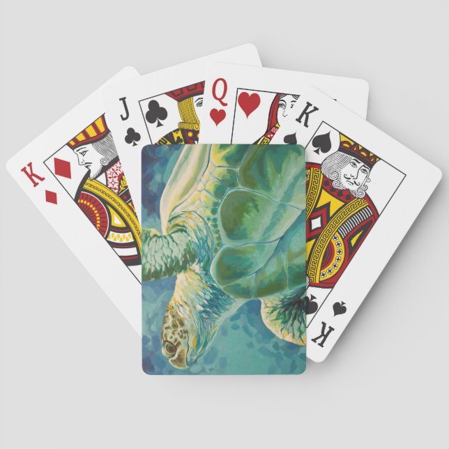 Green Sea Turtle Playing Cards (Back)