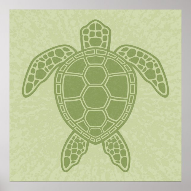 Green Sea Turtle Poster (Front)