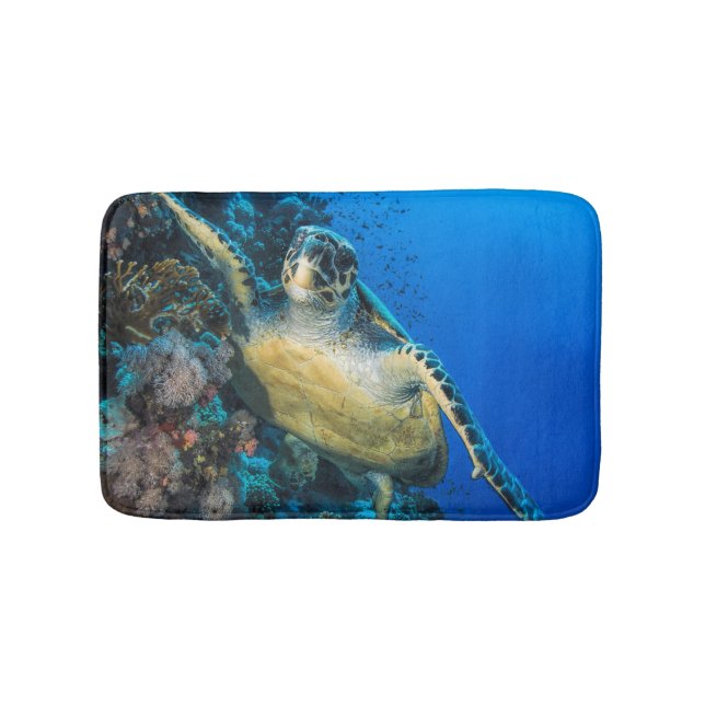 Green Sea Turtle | Red Sea Bath Mat (Front)