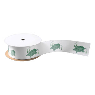 Green Sea Turtle Satin Ribbon