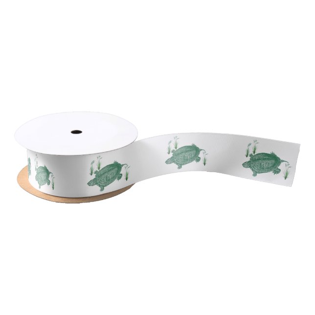 Green Sea Turtle Satin Ribbon (Spool)