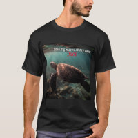 Green sea turtle swimming underwater
