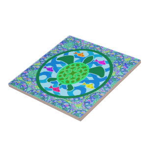 Green Sea Turtle Tile