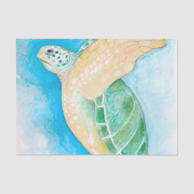 Green Sea Turtle Tissue Paper (Front)