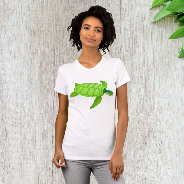 Green Sea Turtle Womens T-Shirt (Creator Uploaded)