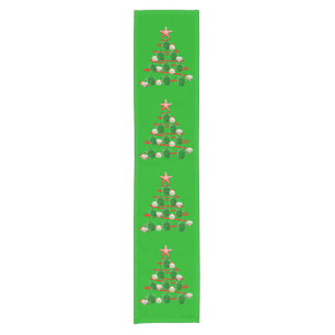 Green Sea Turtles Christmas Tree Short Table Runner