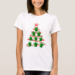 Green Sea Turtles Christmas Tree T-Shirt