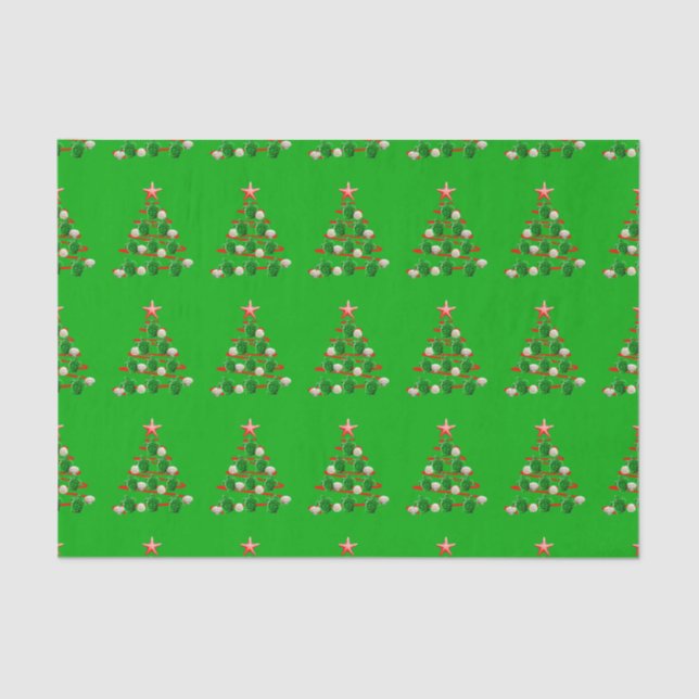 Green Sea Turtles Christmas Tree Tissue Paper (Front)