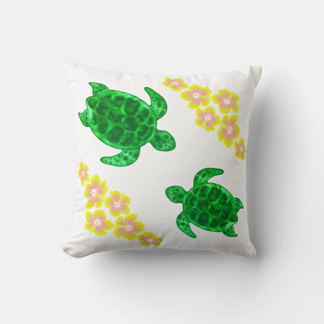 Green Sea Turtles Cushion (Front)