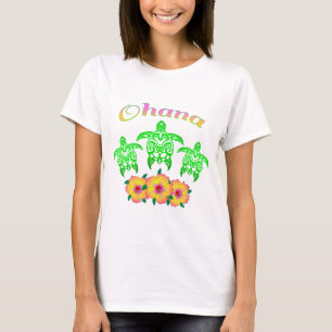 Green Sea Turtles Hawaiian Ohana T-Shirt