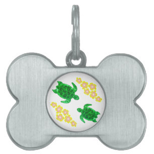 Green Sea Turtles Pet Tag