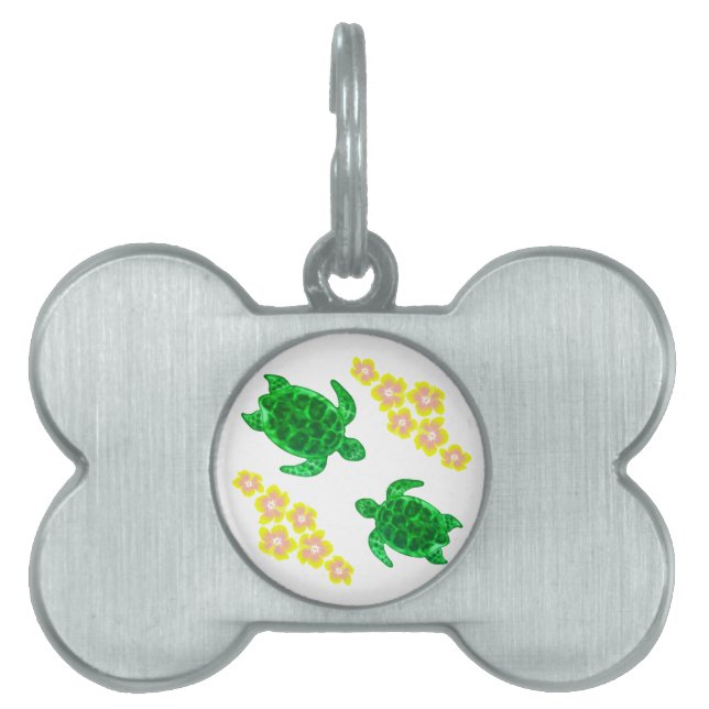 Green Sea Turtles Pet Tag (Front)