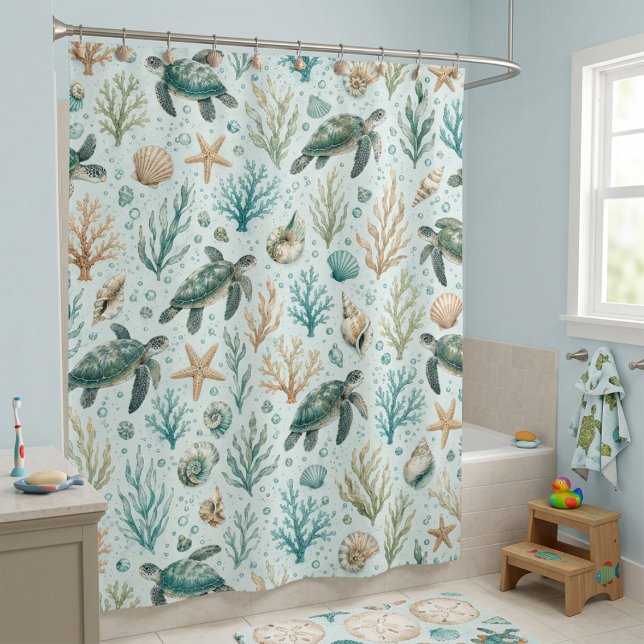 Green Sea Turtles  Shower Curtain (Creator Uploaded)