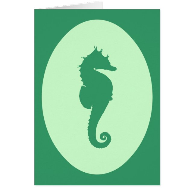 Green Seahorse Silhouette (Front)
