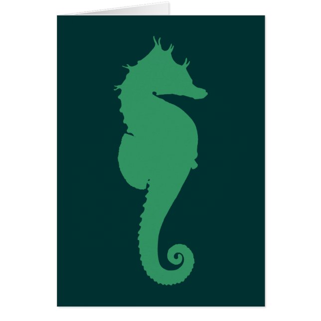 Green Seahorse Silhouette (Front)