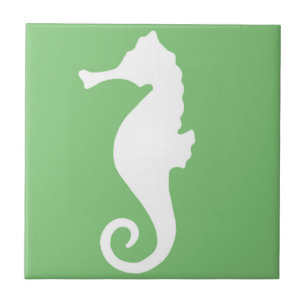 Green Seahorse Tile