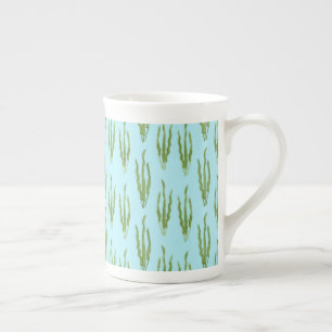 Green Seaweed Ocean Plants Nature Lover Blue Water Bone China Mug