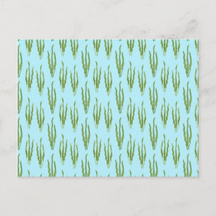 Green Seaweed Ocean Plants Nature Lover Blue Water Postcard